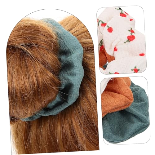 EPIGEIST 3 Stück Cherry Haarbänder aus Stoff Weiche Haargummis mit Feiner Verarbeitung Haarschmuck Accessoires für Damen und Mädchen Geeignet für Partys Hochzeiten und Zufällige Farbe von EPIGEIST