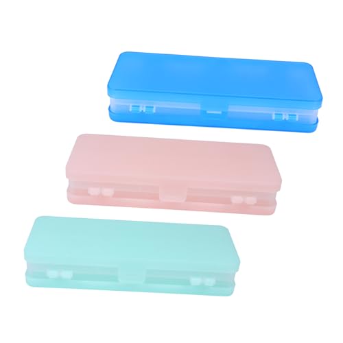 EPIGEIST 3 Stück Doppelseitiges Halbtransparentes Federmäppchen Großes Fassungsvermögen Robustes Kunststoff Material Praktisches Schreibwarenetui für Schüler und Büro Leicht und Kompakt von EPIGEIST