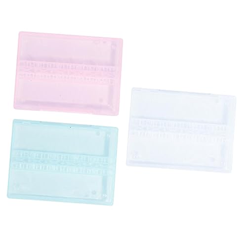 EPIGEIST 3 Stück Nagelbohrer Aufbewahrungsbox Teilig mit Fächern Transparente Pastellgrüne und Rosa Nail Drill Bits Organizer Staubdichter Kunststoffhalter für Maniküre und Nageldesign von EPIGEIST