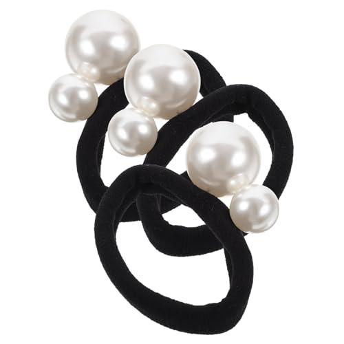 EPIGEIST 3 Stück Perlen Haargummis Elastische Ponytail Halter für Damen Mädchen Haarbänder Nahtloser Perlenschmuck Praktisch und Stilvoll für Alltag und von EPIGEIST