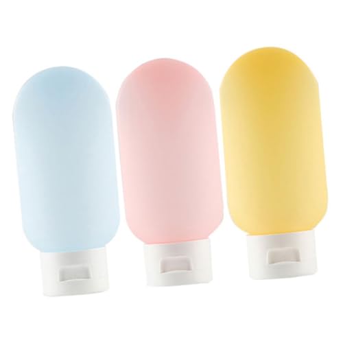 EPIGEIST 3 Stück Reiseflaschen Auslaufsichere Nachfüllbare Toilettenartikel Behälter für Shampoo Bodylotion Handcreme Leicht Wiederverwendbar Kompakt für Reisen und Outdoor von EPIGEIST