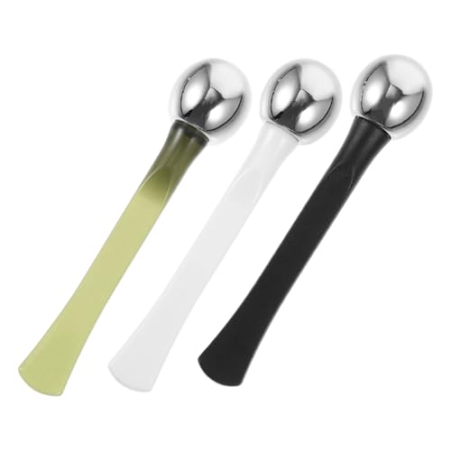 EPIGEIST 3 Stück Teiliges Augenmassage Sticks aus Langlebigem Zinklegierungsmaterial Multifunktional als Kosmetikspatel Gesichtsmaske und Creme Löffel und Reduzierung von Augenringen von EPIGEIST
