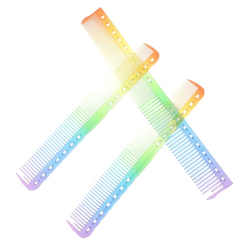 EPIGEIST 3 Stück Teiliges Bunt Transparent Ergonomisch Haarkamm Haarschmuck für Herren Kompakt Tragbar zum Styling Nasses und Trockenes Haar für Friseure und Alltag von EPIGEIST