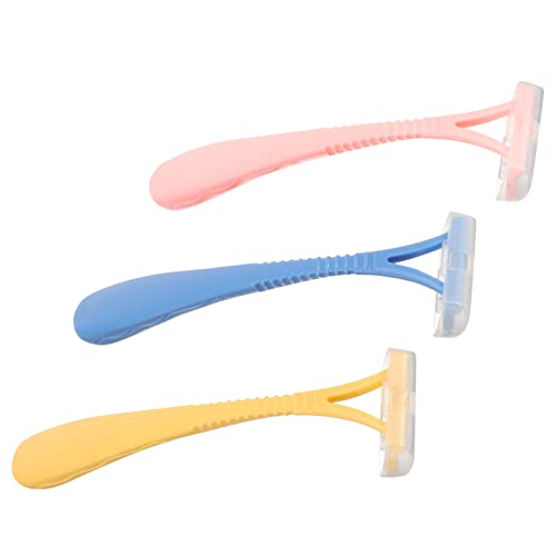 EPIGEIST 3 Stück Teiliges Damen Rasierer Tragbarer Körperhaarrasierer aus für Sanfte Haarentfernung für Beine und Achseln Gelb und Blau von EPIGEIST