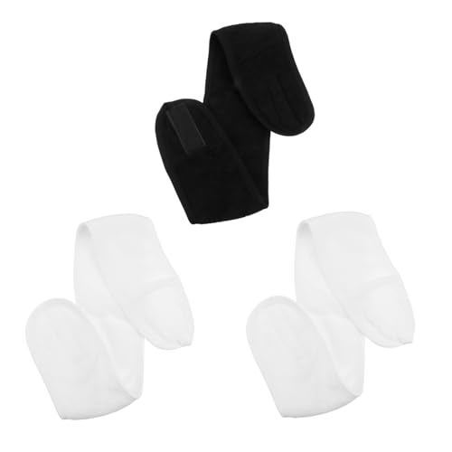 EPIGEIST 3 Stück Teiliges Damen Sport Stirnband aus Atmungsaktivem Elastisches Schweißabsorbierendes Haarband für Yoga Gesichtsbehandlung und Duschen Einfarbig Einheitsgröße von EPIGEIST