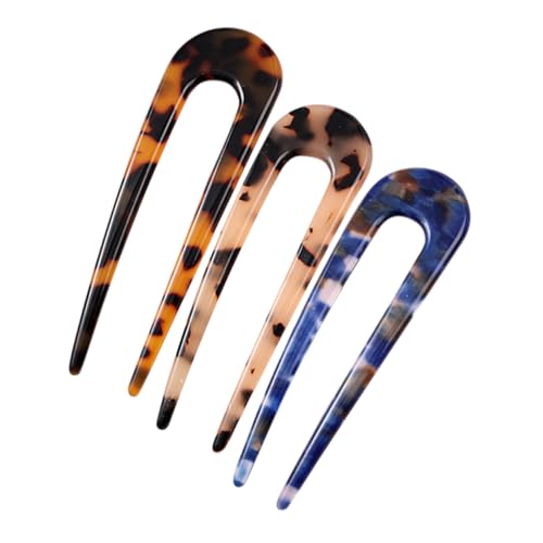 EPIGEIST 3 Stück Teiliges Französische U Förmige Haarnadeln aus Acetat Haarklammern für Dickes und Dünnes Haar Elegante Haaraccessoires für Frauen Sicherer Halt bei Verschiedenen Frisuren von EPIGEIST