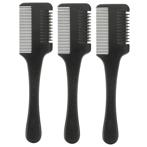 EPIGEIST 3 Stück Teiliges Haarschneide mit Doppelseitigem Stylingkamm Ausdünnendem Schneidewerkzeug für Männer Frauen und Sicherer Schutz Geeignet für Nasses und Trockenes Haar von EPIGEIST