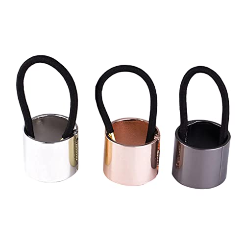 EPIGEIST 3 Stück Teiliges Metall Zylinder Haargummis für Damen Haarbänder Silber Roségold und Schwarz Haarschmuck Accessoire für Alltag und Besondere Anlässe EPIGEIST 3 Stück Teiliges Metall Zylinder Haargummis für Damen Haarbänder Silber Roségold und Schwarz Haarschmuck Accessoire für Alltag und Besondere Anlässe von EPIGEIST