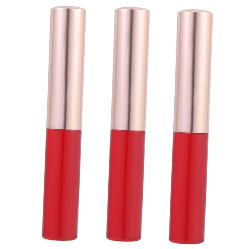EPIGEIST 3 Stück Teiliges Silikon Lippenpinsel mit Rotem Griff Tragbarer Make Up Pinsel für Lipgloss Lippenstift Concealer Leicht Langlebig für Frauen und Reisen von EPIGEIST