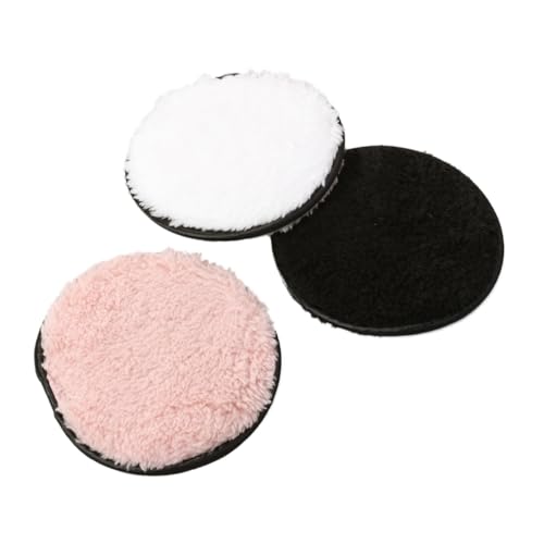 EPIGEIST 3 Stück Waschbare Make Up Entferner Pads aus Doppelseitigem Mikrofaserplüsch Sanfte Gesichtsreinigungstücher für Porentiefe Reinigung Hautfreundlich Farblich Zufällige Farbe von EPIGEIST