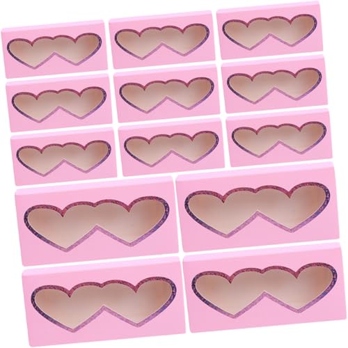 EPIGEIST 30 Stück Teiliges Tragbare Herzform Wimpernbox mit Klarem Fenster Hochwertiger Eyelash Organizer für Falsche Wimpern Leicht zu Öffnen Kompakt für Make up tasche und Reisen Schützt von EPIGEIST