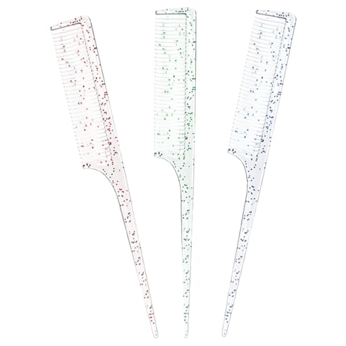 EPIGEIST 3stücke Teiliges Stielkamm Transparente Kämme Für Haarschnitt Und Friseur Zum Färben Und Stylen Haarkamm Für Männer Und Frauen Langlebig Und Einfach Zu Reinigen von EPIGEIST