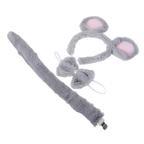 EPIGEIST 3stücke Stirnband Mit Süßen Mausohren Aus Weichem Plüsch Für Mädchen Und Erwachsene Tierkostüm-zubehör Für Halloween-partys Und Cosplay Bequemes Haarband Mit Ohren von EPIGEIST