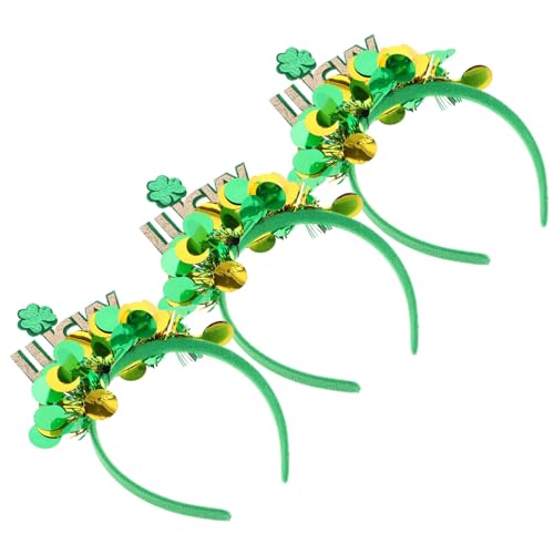 EPIGEIST 3stücke Teiliges Patrick's Day Stirnband Mit Kleeblatt-design Für Festival-feiern Party-dekoration Einzigartiger Haarreif Für Stilvolle Auftritte von EPIGEIST
