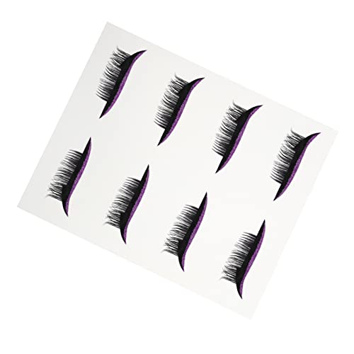 EPIGEIST 4 Paare Gefälschte Wimpern auf Eyeliner Augen-Make-up-Tape Eyeliner-Aufkleber Wimpern dünn Streifen Augenaufkleber Eyeliner -Aufkleber Eyeliner Tape Eye Make -up Plastik Violett von EPIGEIST