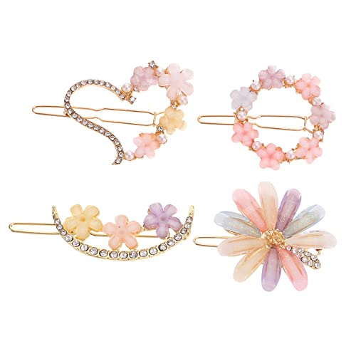 EPIGEIST 4stücke Blumen Haarnadeln Glitzer Metall Haarspangen Dekorative Blume Haar Clips Modische Haarschmuck Für Frauen von EPIGEIST