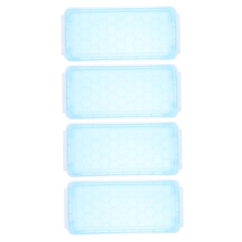 EPIGEIST 4stücke Teiliges Praktischer Kunststoff Stiftboxen Blau Leichtgewichtige Aufbewahrungsbox Für Stifte Und Schreibwaren Für Schule Und Büro von EPIGEIST