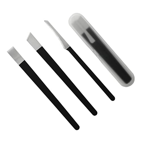 EPIGEIST 4 Stück Pediküre-messer-set Trimmer Zehennagel Werkzeug Schwarz Kohlenstoffstahl von EPIGEIST
