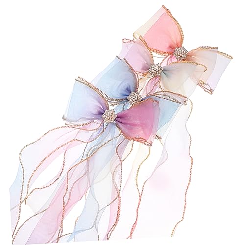 EPIGEIST 4 Stück Teiliges Farbverlauf Haarschleifen Haarspangen für Mädchen Bequem Einfach zu Tragen für Verschiedene Anlässe Geeignet Charmante Accessoires mit Hochwertiger Verarbeitung von EPIGEIST