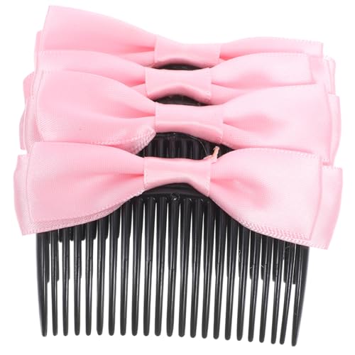 EPIGEIST 4 Stück Teiliges Haarkamm mit Schleifen Design Feine Haarkämme für Frauen Frizz Kontrollierende Haarspangen Eleganter Haarschmuck für Alltag und Festliche Anlässe von EPIGEIST