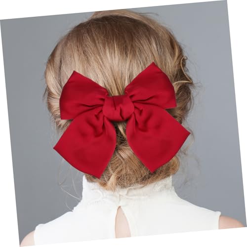 EPIGEIST 4 Stück Teiliges Haarschleifen Haarspangen in Rot und Schwarz Große Schleifen haarclips aus Stilvolle Haarklammern für Damen und Mädchen Vielseitiges Haarschmuck Alltag Party und von EPIGEIST