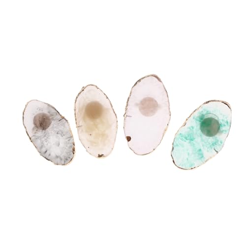 EPIGEIST 4 Stück Teiliges Nagelkunst Resin Marmor Farbpalette Nagellack Mischplatte für DIY Nail Art Zuhause und Salon Nail Polish Gel Foundation Make Up Mischen von EPIGEIST