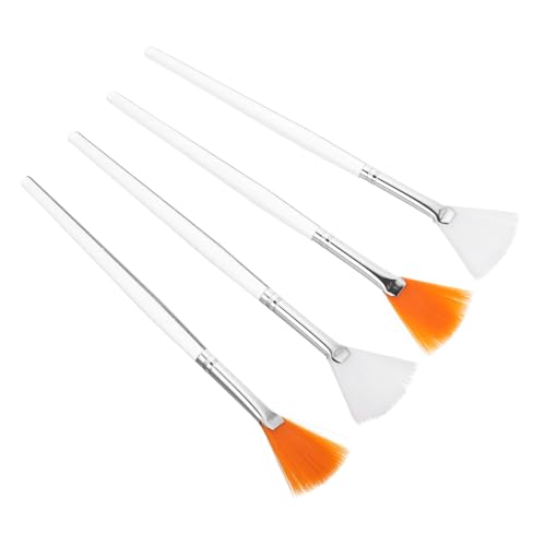 EPIGEIST 4 Stück Weicher Fächerpinsel für Gesichtsmaske Langlebiger Makeup Applikator Weiche Borsten Wiederverwendbar Kompakt und Tragbar für Spa und Reise von EPIGEIST