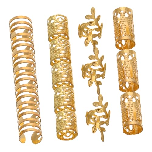 EPIGEIST 40 Stück Haarringe für Zöpfe und Dreadlocks Verstellbare Haar Manschetten DIY Haarschmuck für Damen und Herren Modische Accessoires für Partys Hochzeiten und Bühnenauftritte von EPIGEIST