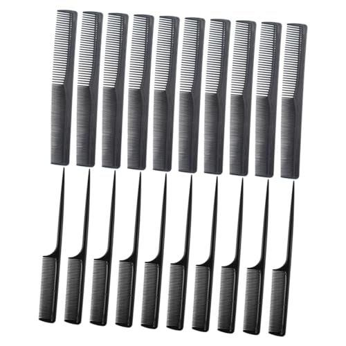 EPIGEIST 40 Stück Teiliges Anti aufladend Haarschneidekamm Schwarz Langlebige Friseurzubehör für Männer Frauen Leichte Haarkämme mit Spitzen Feinzähnen für Präzises Schneiden und Styling von EPIGEIST