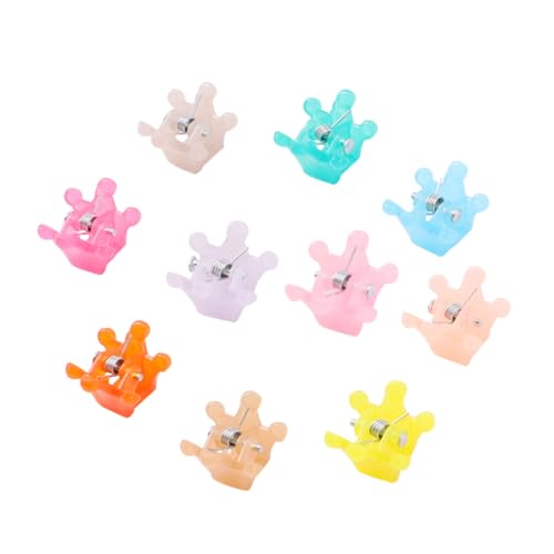 EPIGEIST 40 Stück Teiliges Mini Haarklammer Süße Haarkralle in Kronenform Bunte Kleine Haarspangen für Mädchen Leicht und Langlebig Vielseitig Verwendbare Mini Clips für Zarte Haare von EPIGEIST