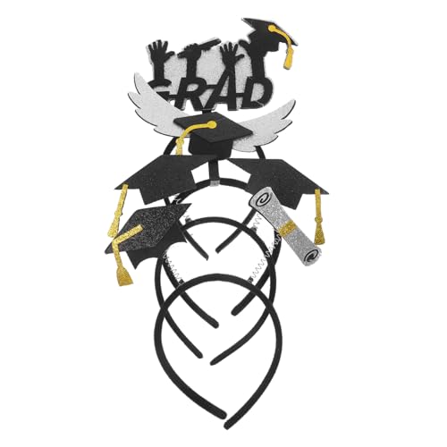 EPIGEIST 4stücke Abschluss Hut Stirnbänder Aus Filz Kopfschmuck Für Graduation Party Mit Abschlusselementen Für Abschlussfotos Und Feiern von EPIGEIST