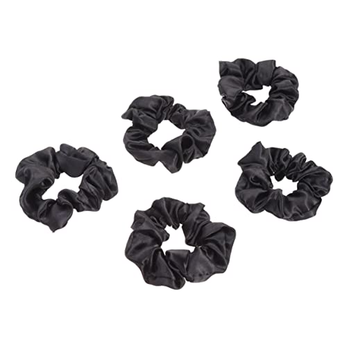 EPIGEIST 5stücke Satin Haargummis Elastische Haarbänder Für Damen Ponytail Für Alltag Und Besondere Anlässe Schwarz Hochwertige Verarbeitung Chic Und Praktisch von EPIGEIST