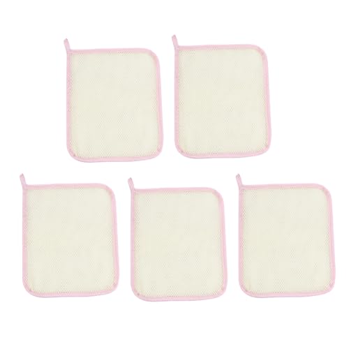 EPIGEIST 5 Stück Peeling Badetücher aus Nylon Doppelseitige Duschhandtücher mit Grober Textur zur Körperreinigung Schnelltrocknend Maschinenwaschbar Fördert Gesunde Haut für Familienbad von EPIGEIST