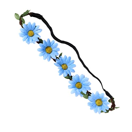 EPIGEIST 5stücke Hawaiianische Sonnenblumen-haarbänder Von Bohemian Blumenkranz Im Strand-thema Realistische Blüten Haaraccessoires Für Partys Feste Und Fotorequisiten Blau von EPIGEIST