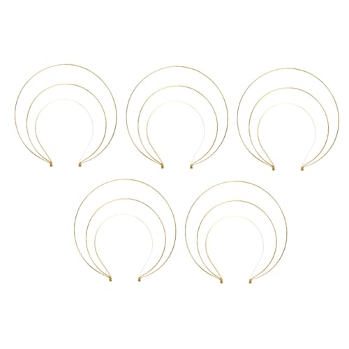 EPIGEIST 5 Stück Teiliges Metall Tiara Haarreif mit Dreilagiger Krone Robuste Eisenkonstruktion Barock Haarband für Damen Vielseitiges Accessoire für Hochzeit Party und Cosplay von EPIGEIST