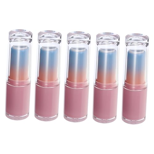 EPIGEIST 5 Stück Transparente Nachfüllbare Lippenstifthülsen aus Wiederverwendbare Runde Lip Balm Behälter für DIY Lippenstift Tragbar und Langlebig für Lipgloss Proben und Tägliche von EPIGEIST