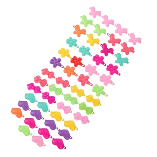 EPIGEIST 50 Stück Teiliges Bunte Kunststoff Haarspangen mit Cartoon motiven Kleine Haarklammern für Mädchen Vielseitiger Haarschmuck für Alltag und Party Komfortabel und Langlebig von EPIGEIST