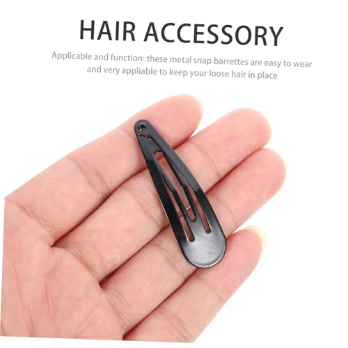 EPIGEIST 50er Packung Teiliges Metall Haarspangen Schwarz Snap Hair Clips für Damen Mädchen Haarklammern Langlebig und Einfach zu Tragen für Haarschmuck und DIY Styling von EPIGEIST