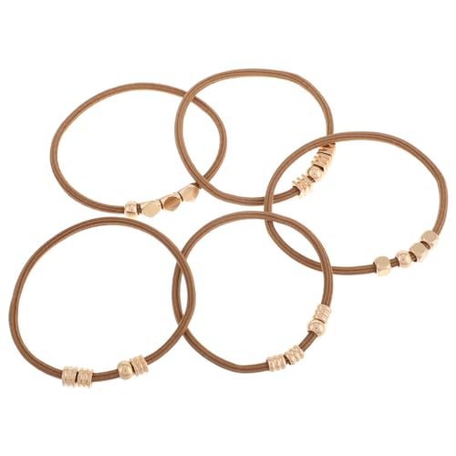 EPIGEIST 5stücke Teiliges Damen Haargummis Mit Armbändern Elastische Haarbänder Für Pferdeschwänze Boho-stil Vielseitig Einsetzbar Elegantes Haarzubehör Für Alltag Und Besondere von EPIGEIST