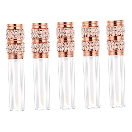 EPIGEIST 5Stücke Nachfüllbare Lipgloss mit Diamantdesign Stylische Flaschen für Damen und Unterwegs aus Hochwertigem Material Tragbar von EPIGEIST