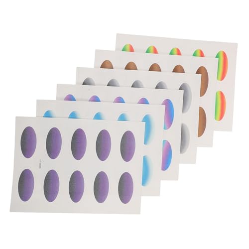 EPIGEIST 6blätter Wasserfeste Lidschatten-aufkleber Farbverlauf-augen-make-up Für Temporäre Outdoor-aktivitäten Party Festival Zubehör Für Frauen Mädchen von EPIGEIST