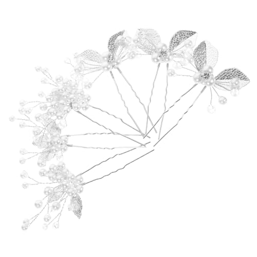 EPIGEIST 6 Stck. Teiliges Hochzeits U-förmige Haarnadeln mit Perlen und Strass Dekorative Braut Haarnadeln Sicherer Halt Vielseitig für Frauen und Besondere Anlässe von EPIGEIST