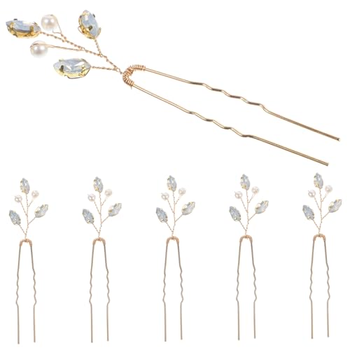 EPIGEIST 6 Stück Braut Haarschmuck Strass Haarspangen U förmige Haarnadeln für Hochzeit Damen Leichte Robuste mit Funkelnden Kristallen für Vielseitige Hochzeitsfrisuren von EPIGEIST