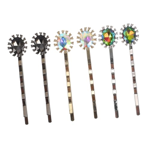 EPIGEIST 6 Stück Teiliges Geometrische Haarklammern mit Funkelndem Zirkonia Leichte und Langlebige Haarspangen für Frauen und Mädchen Dekorativer Haarschmuck in Schwarz Gold und Silber für von EPIGEIST