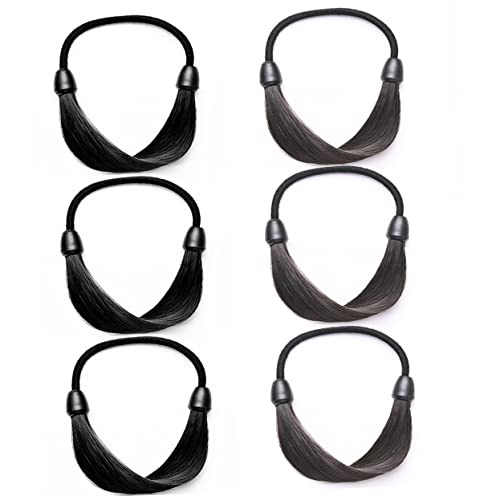 EPIGEIST 6 Stück Teiliges Haargummis für Damen Elastische Haarbänder Geeignet für Freizeit Party und Alltag Schwarz und Natur Schwarz Perfektes Haaraccessoire für von EPIGEIST