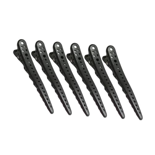 EPIGEIST 6 Stück Teiliges Haarschneide Clips Schwarz Kunststoff Haarklammern für Styling Positionierung Friseur Zubehör mit Starker Befestigung und Glatter Oberfläche für Damen und von EPIGEIST