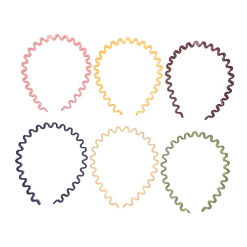 EPIGEIST 6 Stück Teiliges Resin Haarband mit Welligem Mattiertem Design Leicht und Angenehm für Damen Vielseitig Einsetzbar zum Fixieren von Haaren bei Pflege Sport und Alltag Geeignet von EPIGEIST