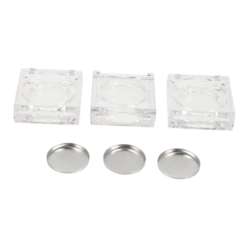 EPIGEIST 6 Stück Teiliges Transparentes Lidschatten und Nachfüllbare Kosmetik Aufbewahrung Praktische Leere Schminkpalette Kompakte für DIY Make Up für Lidschatten Augenbrauenpuder von EPIGEIST