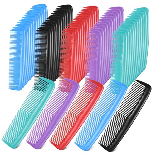 EPIGEIST 60 Stück Teiliges Feinzahnige Frisierkämme Kompakt und Leicht Doppelseitige Kämme für Feines und Dickes Haar Multifunktional für Haarschnitt Bart und Styling für Damen und Herren von EPIGEIST