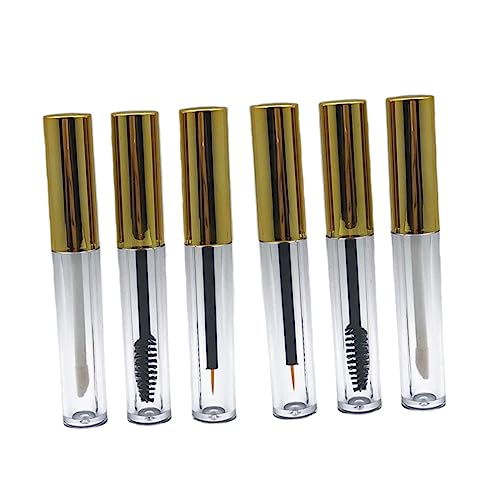 EPIGEIST 6stücke Leere Makeup Fläschchen Für Lippenstift Eyeliner Und Wimpernbürste Goldene Deckel Vielseitige Verpackung Für Kosmetikprodukte -frei Für Und Reisen von EPIGEIST